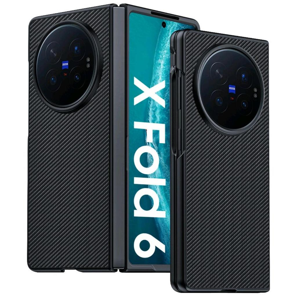 Premium Carbon Fiber Leather Hard Cover for Vivo X Fold / X Fold+ / X Fold 3 Pro / X Fold 5 / X Fold