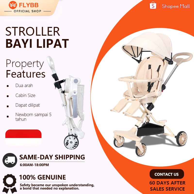 [Garansi 30 hari] FLYBB Stroller Baby Lipat Kereta Dorong Bayi 2 Arah Travelling Foldable Newborn 0 