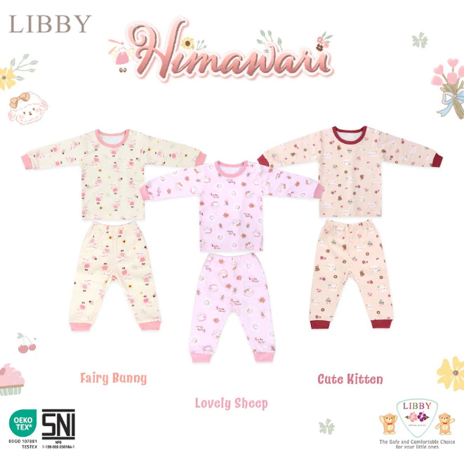 Libby Stelan Panjang Piyama / setelan panjang / Libby Baju Panjang anak