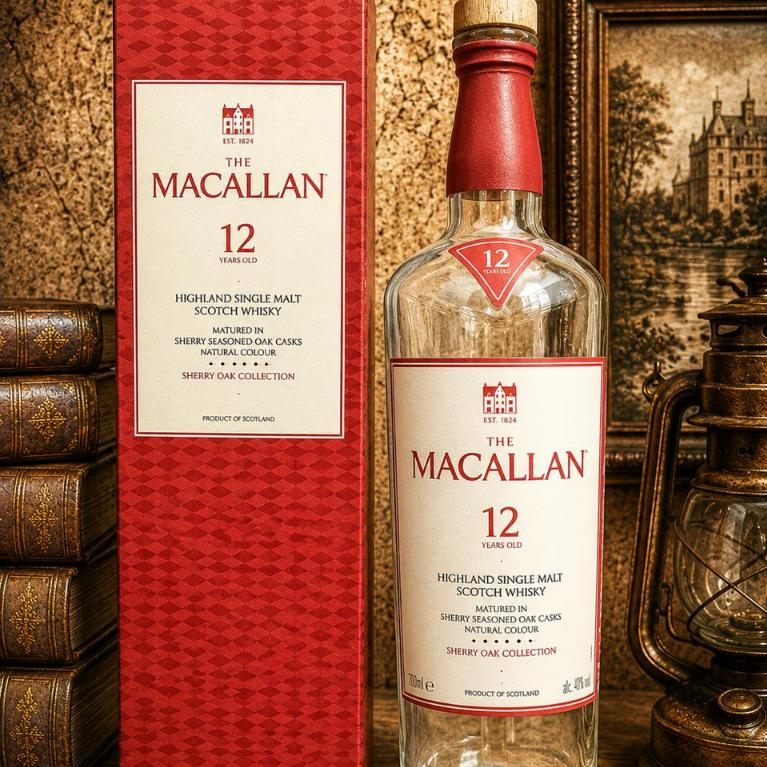 Botol macallan 12 sherryy oakk collecction botol kosong pajangan dekorasi