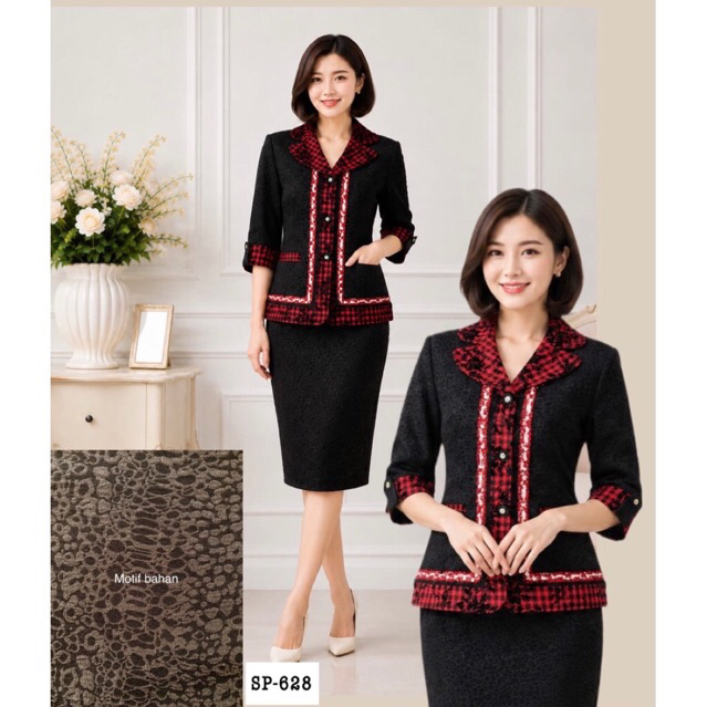 Blazer wanita, Blazer kantor wanita, stelan blazer wanita SP-628. Setelan blazer premium wanita berm