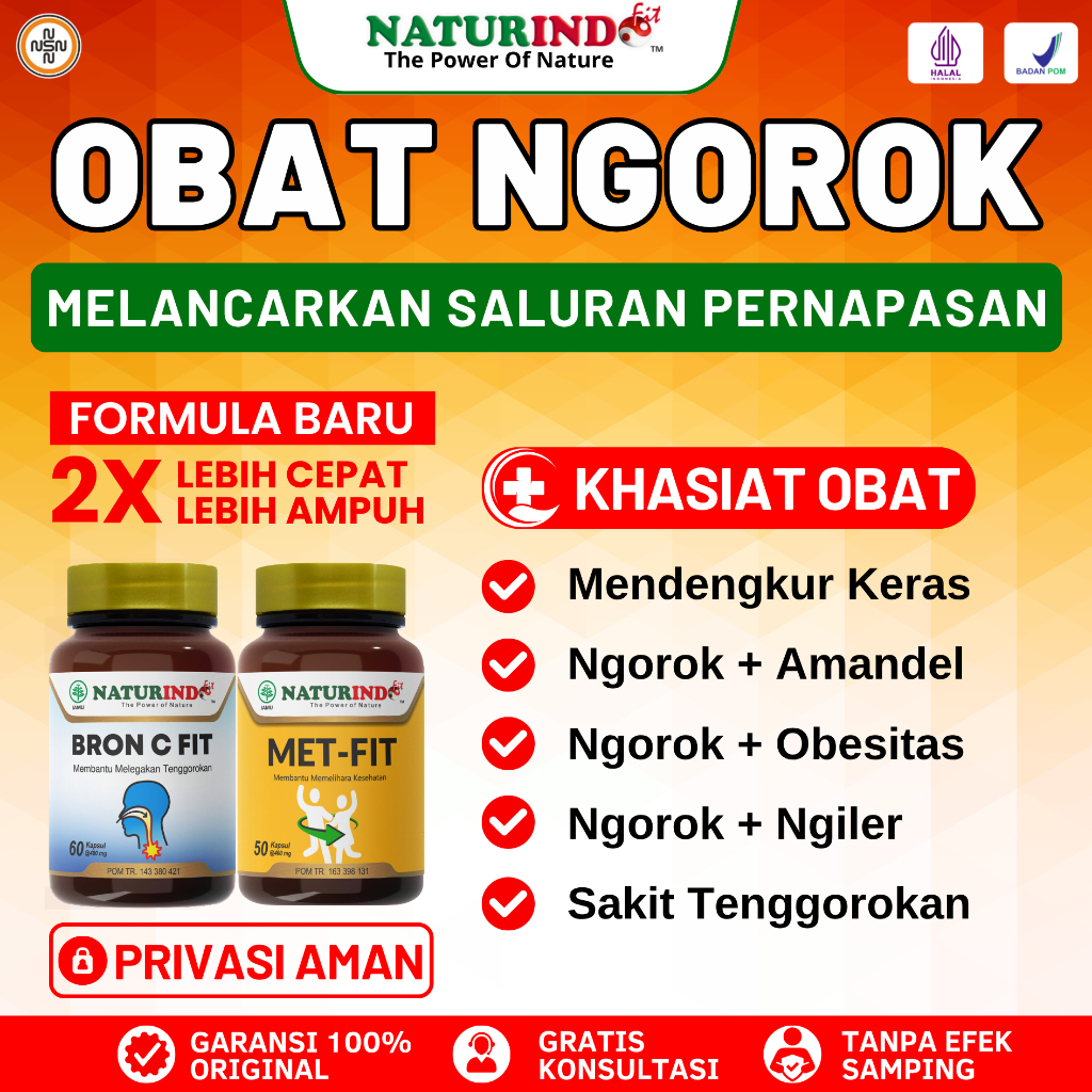 Obat Ngorok Mendengkur Keras Penghilang Dengkur Anti Ngorok Herbal Bron C Fit Naturindo