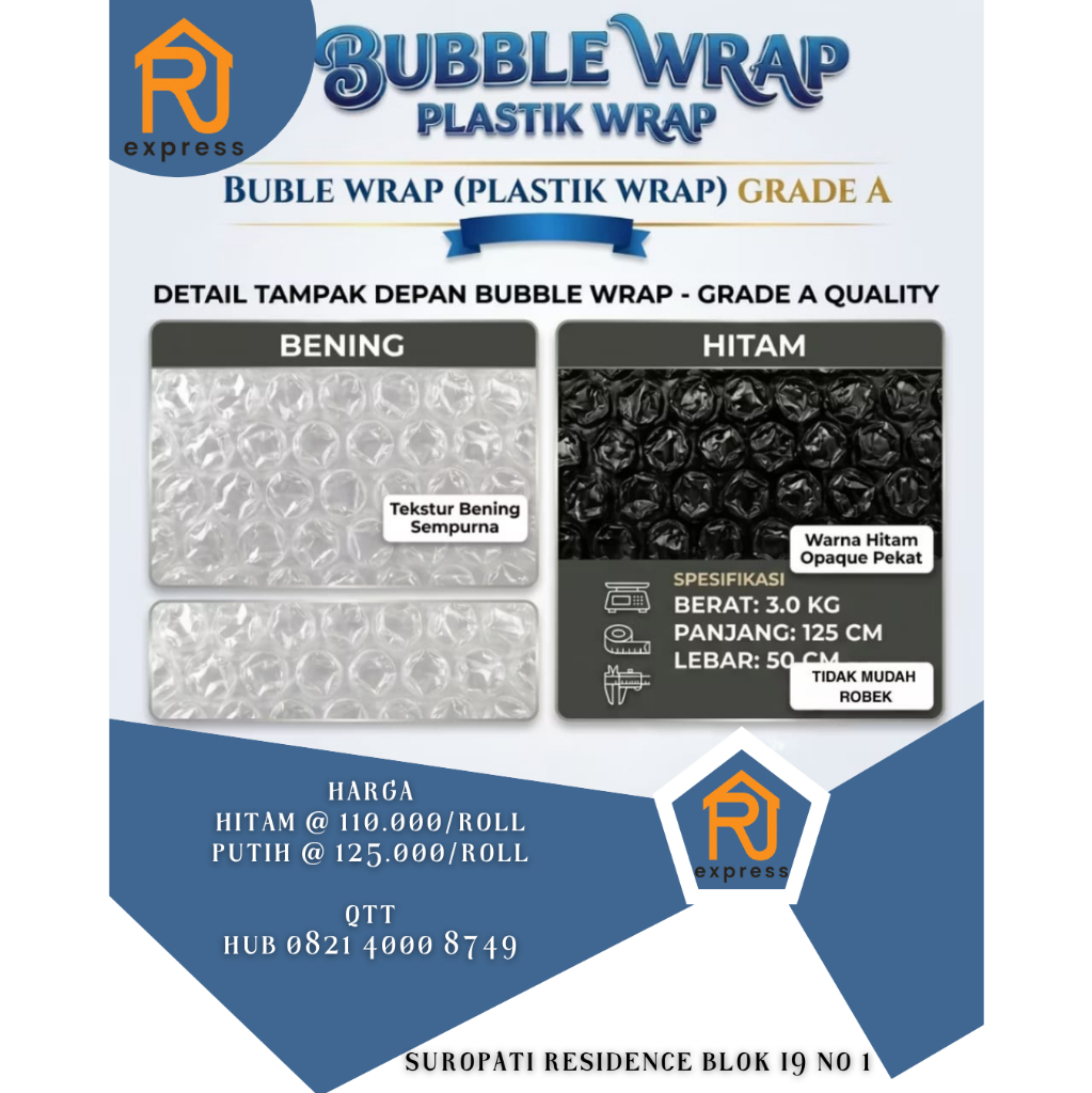 Bubble wrap 3kg premium murah