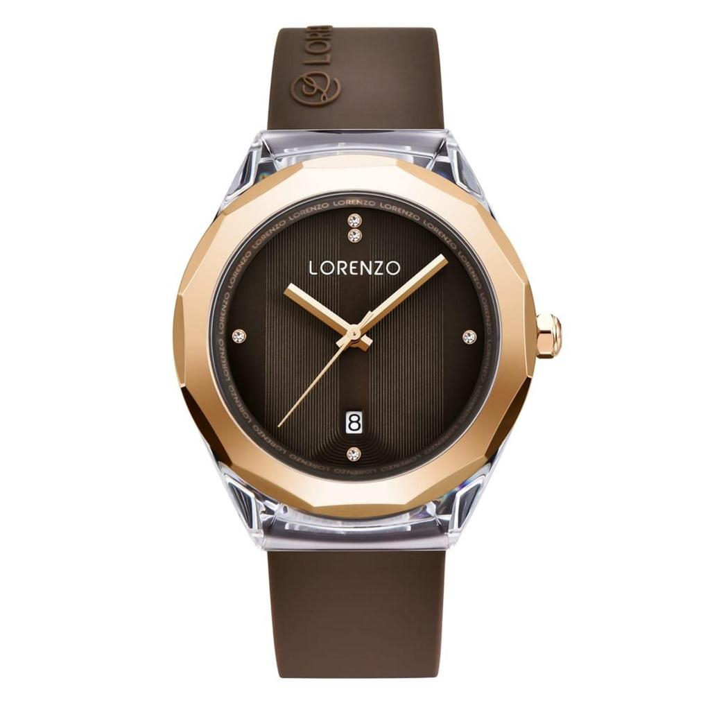 LORENZO 7107 Jam Tangan Wanita Analog Rubber Strap