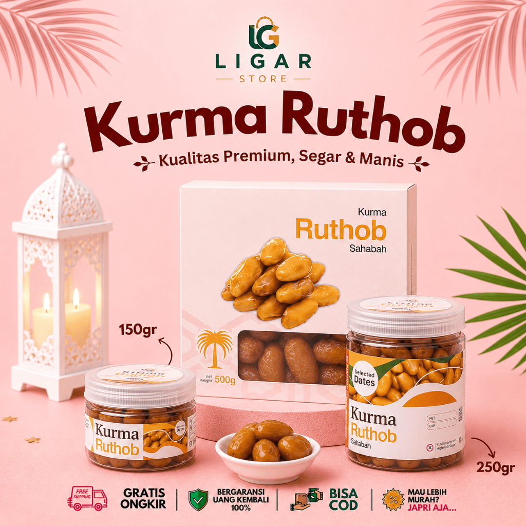 LIGARSTORE - Kurma Ruthob Libya Fresh Segar Frozen | Kurma Muda Ruthab Basah Premium Manis Original 