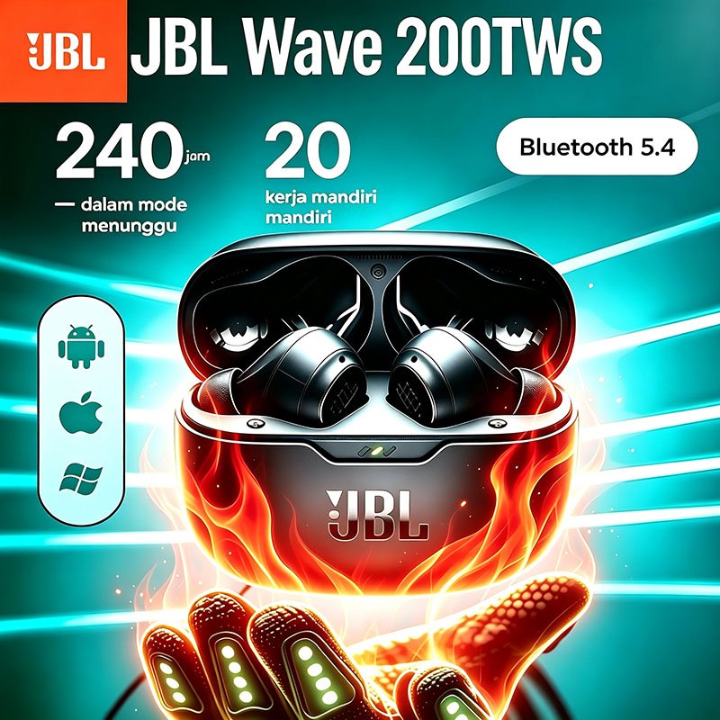 [ Original 100% ] JBL Wave 200 TWS True Wireless Earbuds/ANC Bluetooth Earbuds/Earphone In-Ear