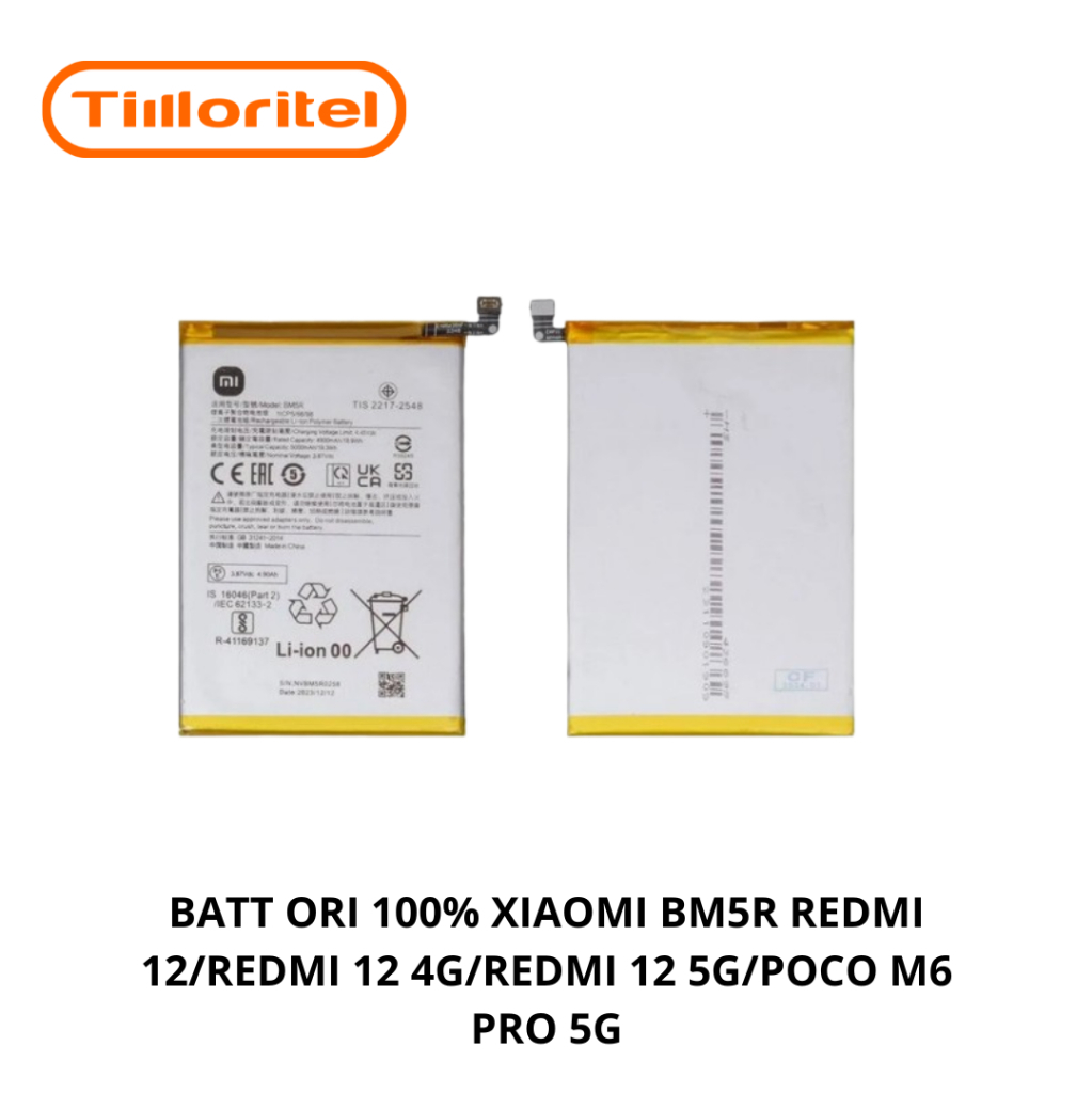 BATT  XIAOMI BM5R REDMI 12/REDMI 12 4G/REDMI 12 5G/POCO M6 PRO 5G