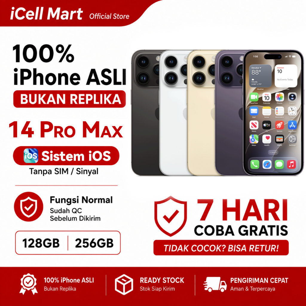 Apple iPhone 14 Pro & 14 Pro Max WiFi Only BYPASS Original Second 128GB 256GB Mulus 99% Garansi 18 B