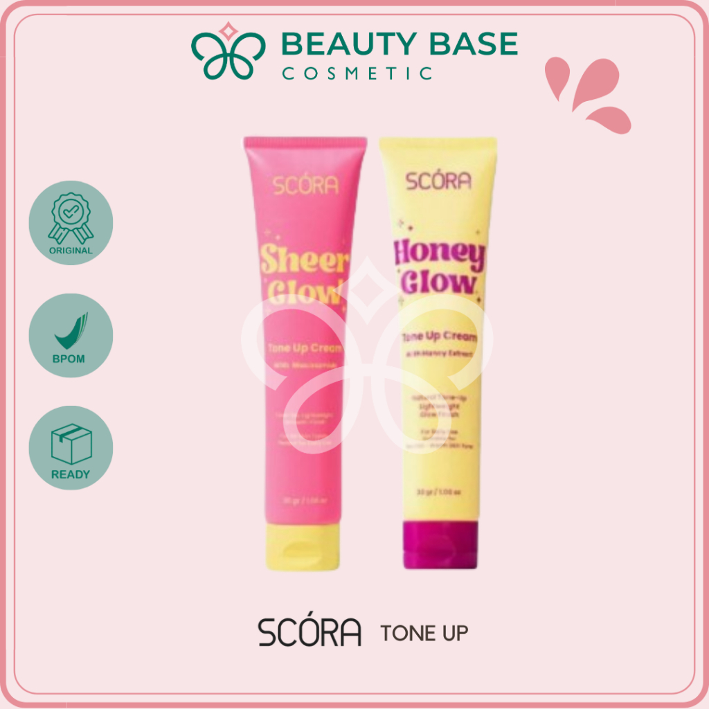 Scora Sheer Glow Tone Up Cream | Scora Honey Tone Up Crem 30 gr - Scora Tone Up