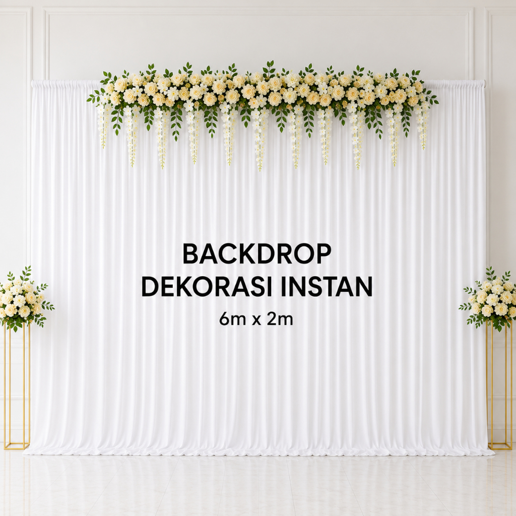 (Tinggi 6m) Backdrop Lamaran/Backdrop Tunangan/Background Instan/Background Dekorasi