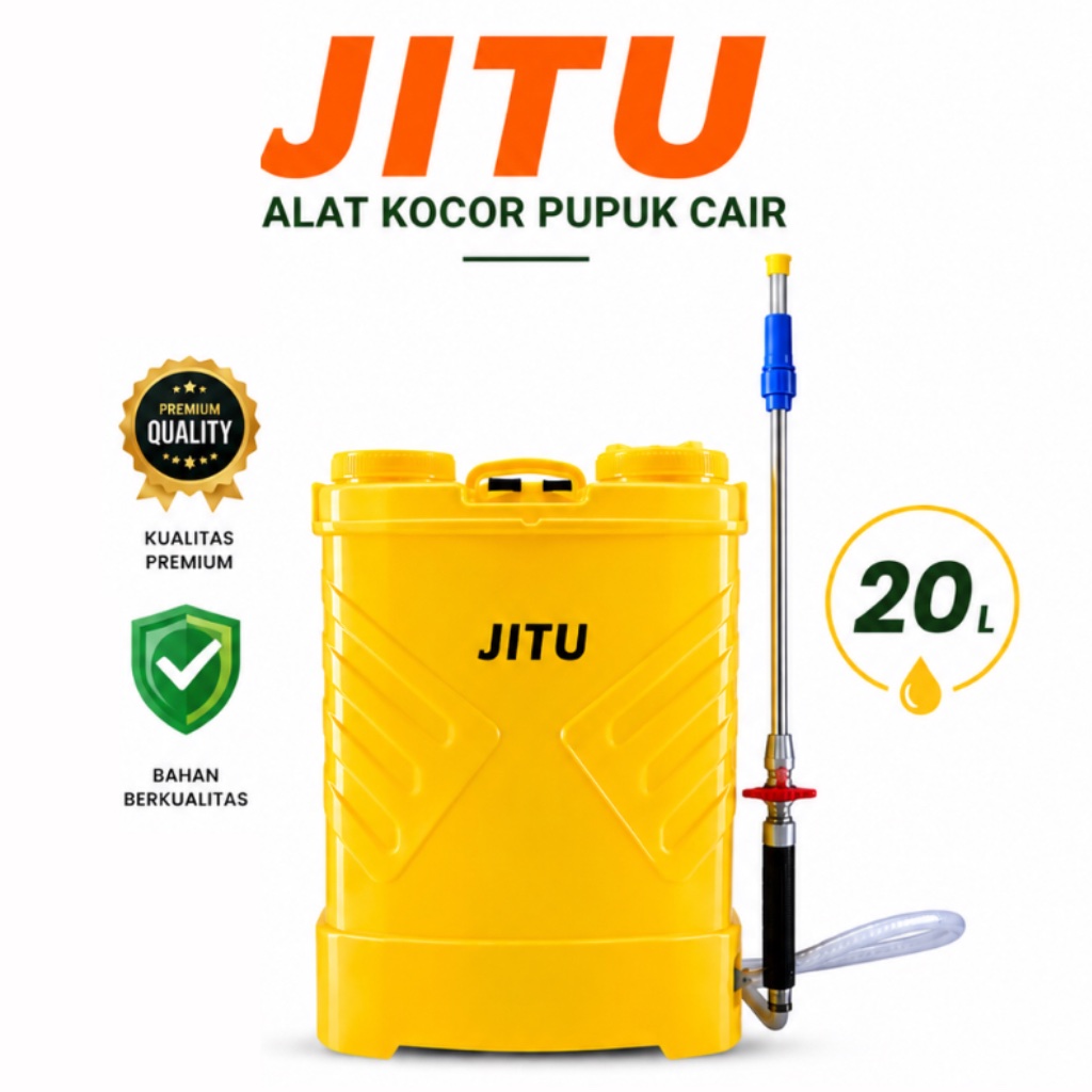 JITU Alat Kocor Pupuk Cair 20L Fullset Siap Pakai Tangki Semprot Pupuk Cair Kran Putar Ergonomis unt