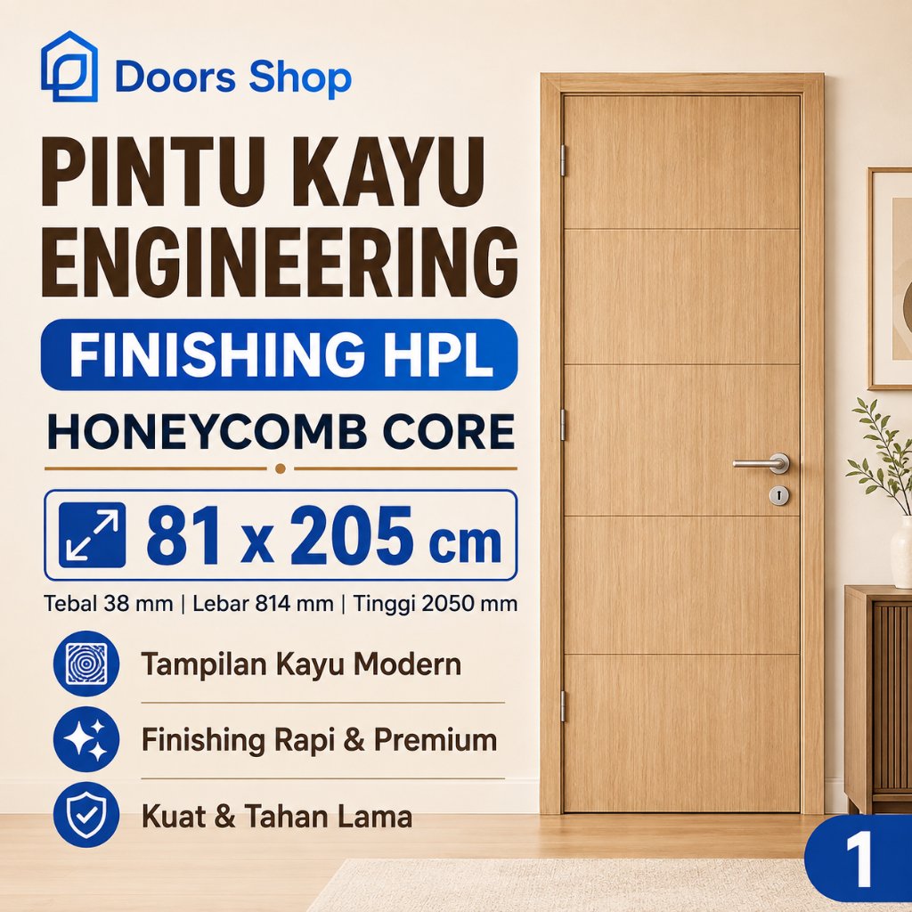 Pintu Kayu Engineering HPL Pintu Kamar Interior Minimalis Doors Shop