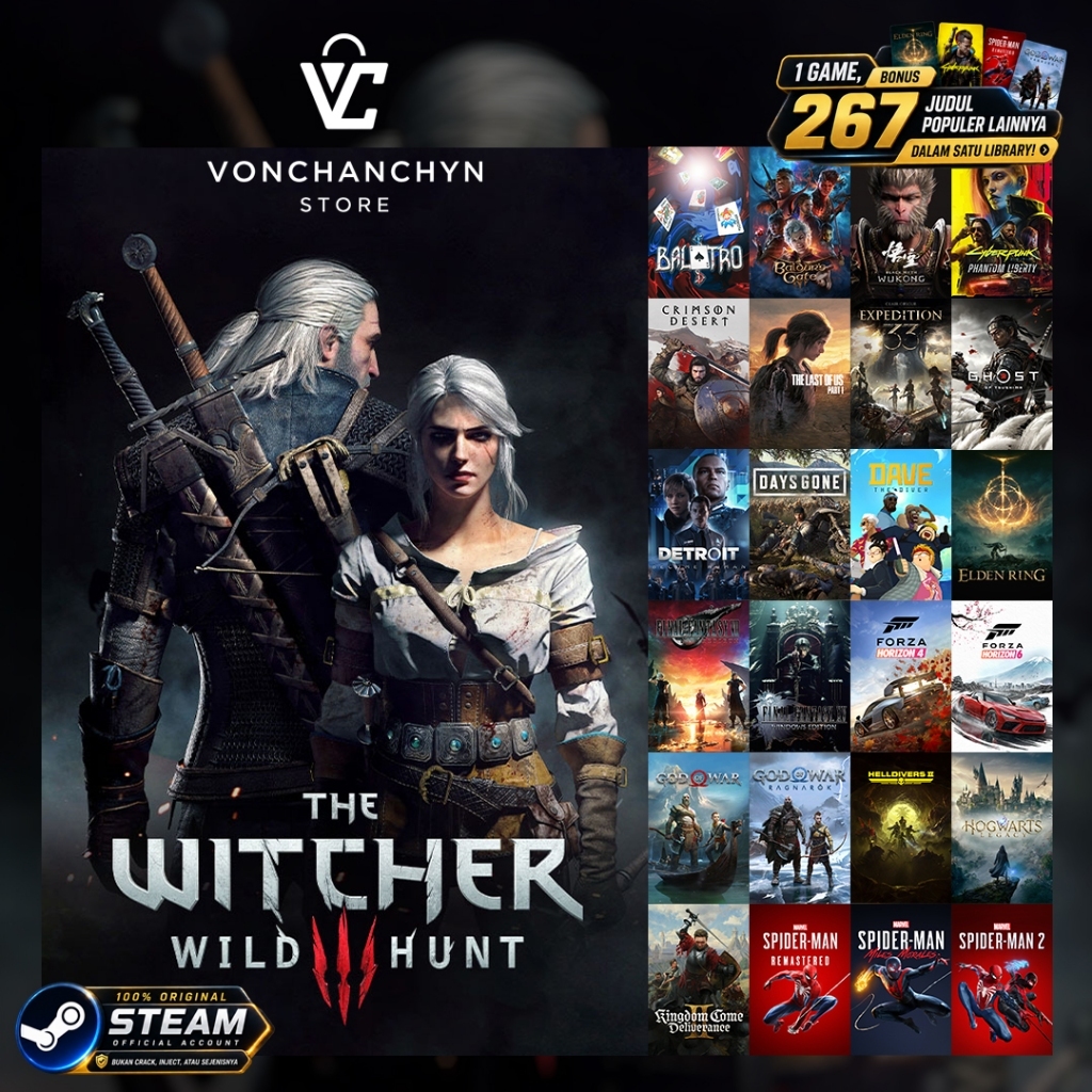 The Witcher 3 (Steam Sharing) + Bonus 267 Game Original