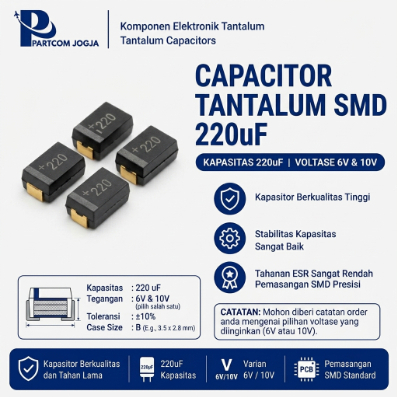 Capasitor tantalum (smd) 220uf