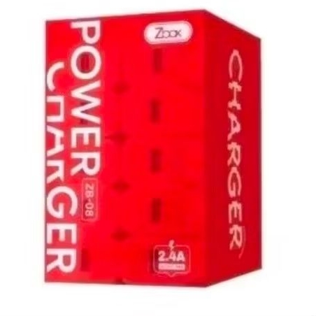 Charger Zbox ZB 08 2.4A Fast Charging 1 Port USB – Kepala Charger Universal Android iPhone 1box isi 