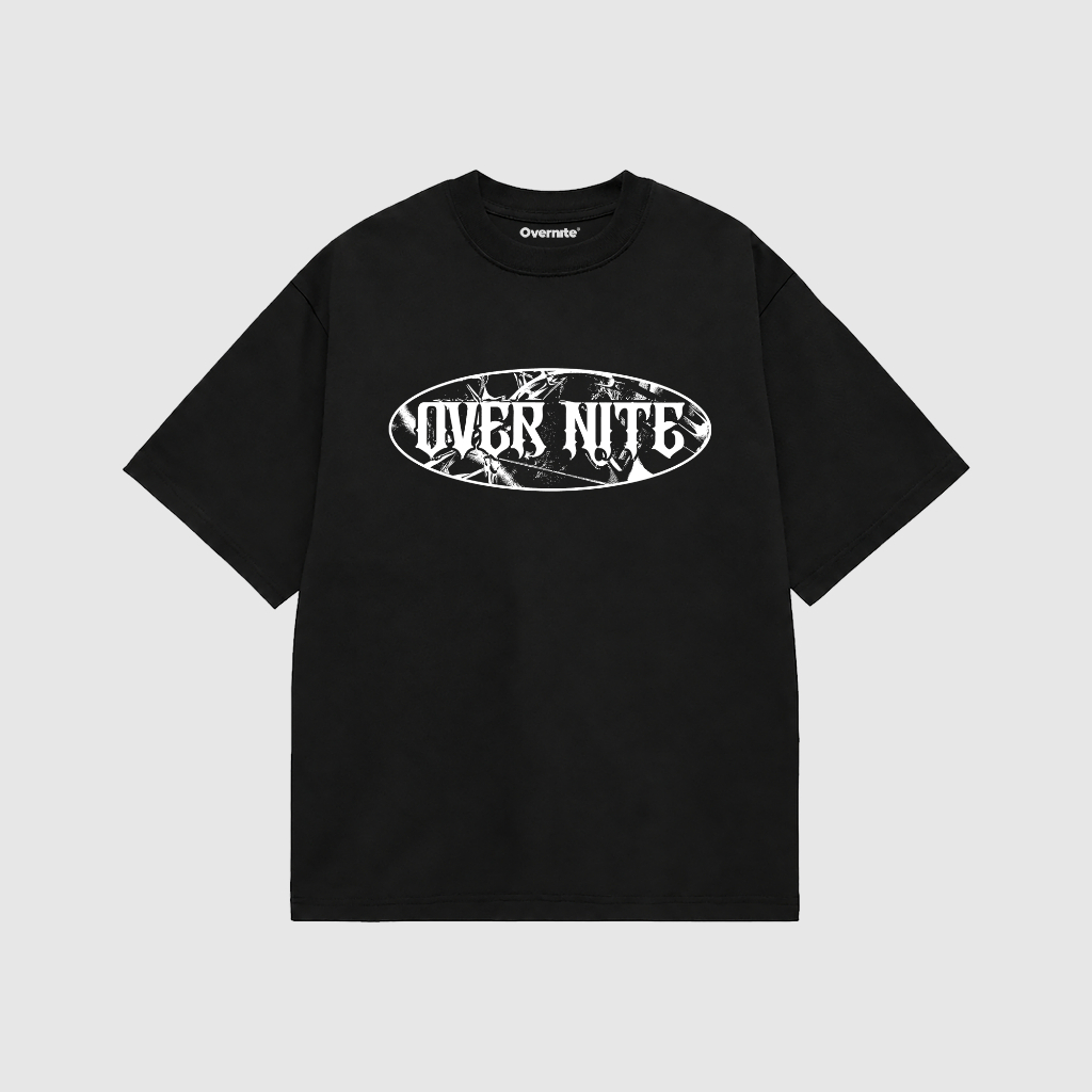 Overnite - Kaos Boxy Overized Wack Black Katun Combed 24s