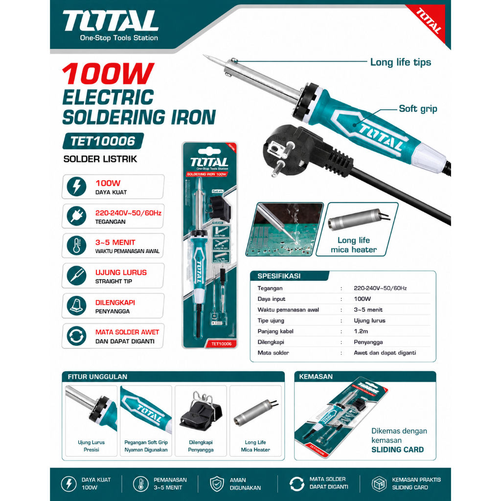 Solder Listrik/Electric soldering iron - TET10006 TOTAL