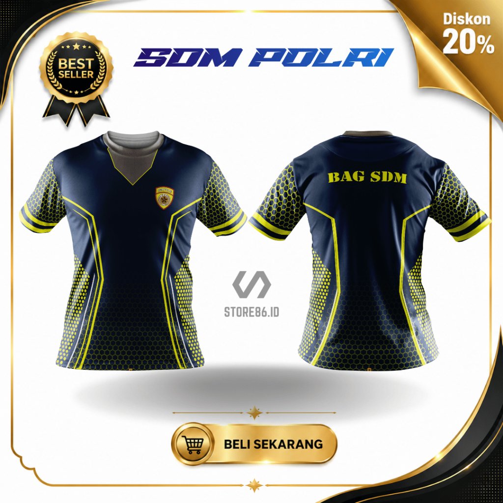 JERSEY SDM POLRI FULLPRINT SUBLIME / KAOS SDM POLRI DRIFIT / JERSEY SDM POLRI FULL PRINTING