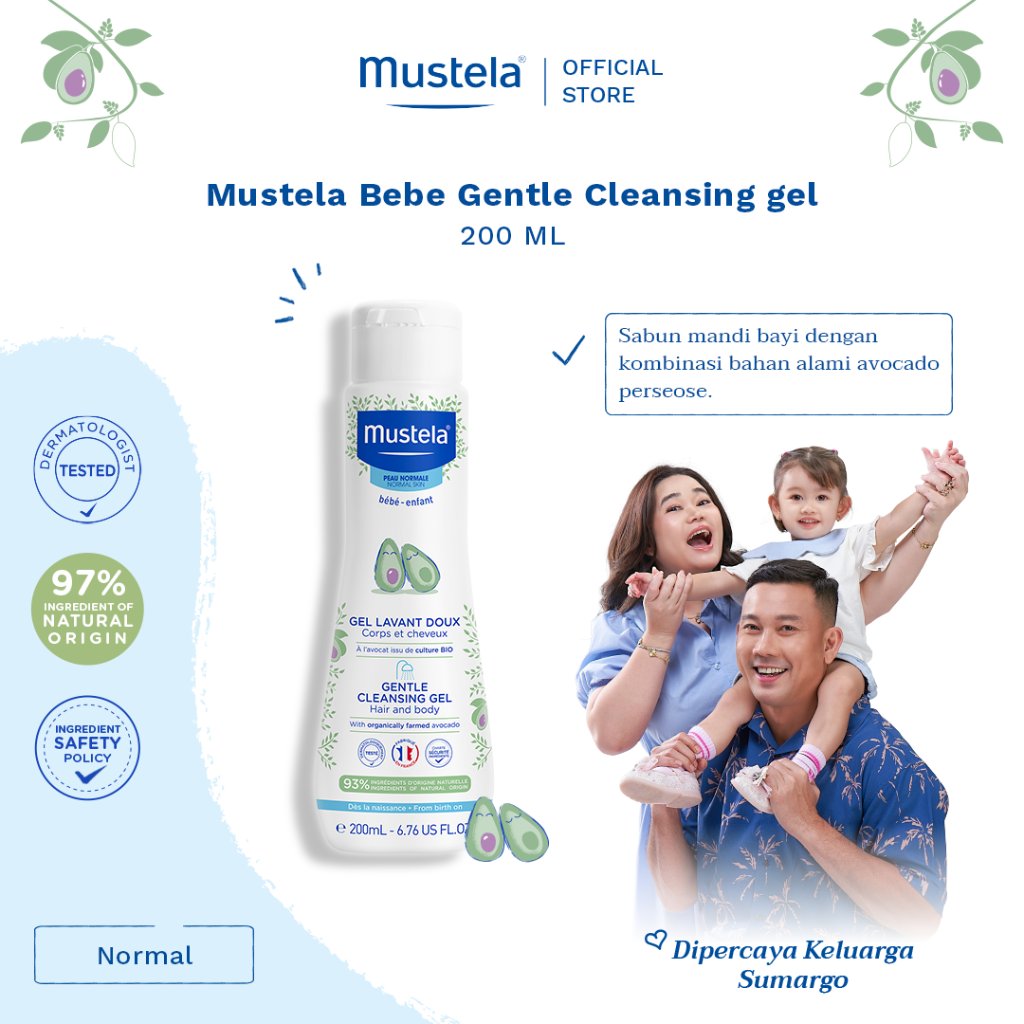 Mustela Bebe Gentle Cleansing Gel 200 ml - Sabun Mandi Bayi