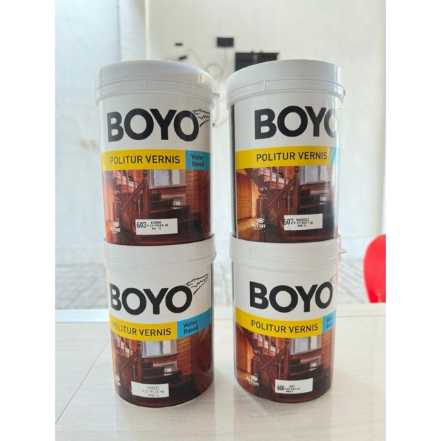 CAT KAYU POLITUR BOYO WATERBASED 1 KG / PoliturKayu / VernisKayu / PoliturMengkilap, Avian Brands.