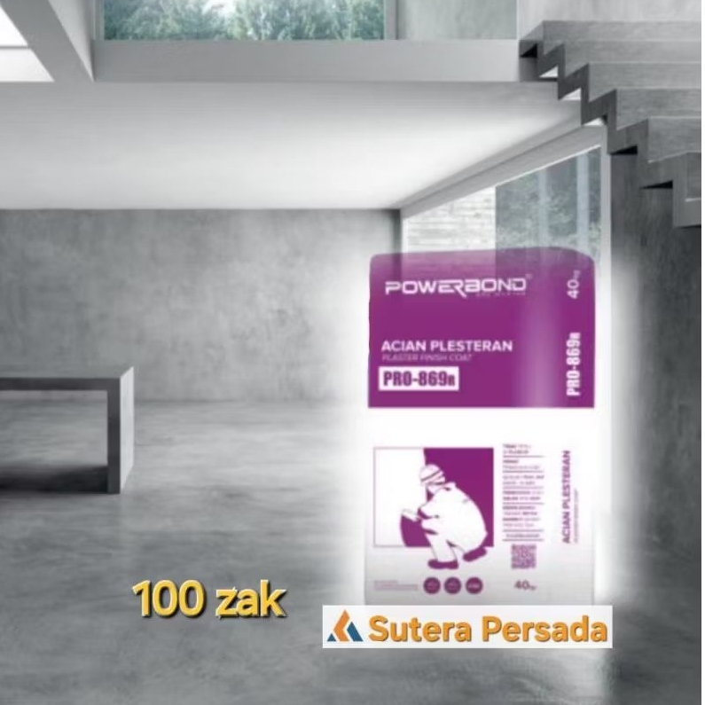 Powerbond Pro 869R Acian Dinding Plesteran 40kg 100zak