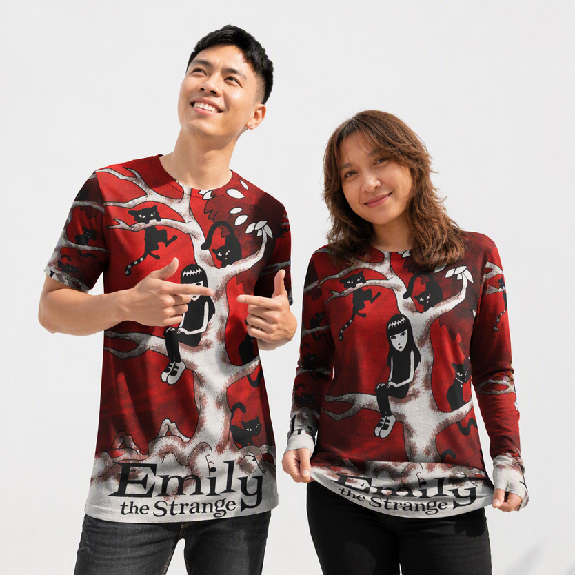 Kaos Emily the Strange Tshirt Fullprint Bahan Polyester Jersey {PO 3 Hari}