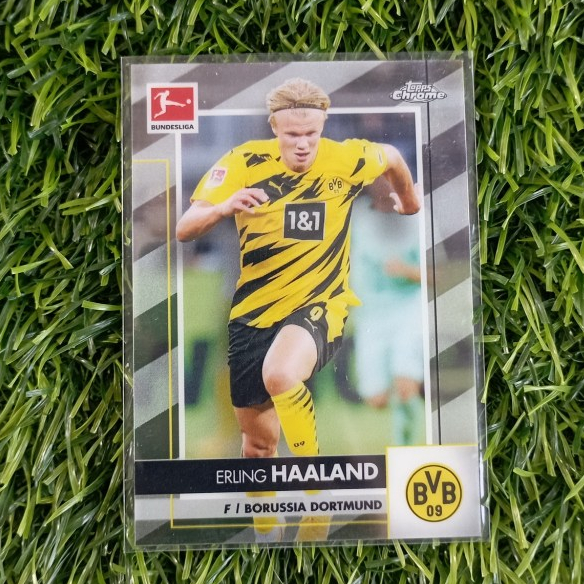 Erling Haaland #32 Borussia Dortmund Topps Chrome Bundesliga  2020-21 | Kartu Bola Erling Haaland Bo