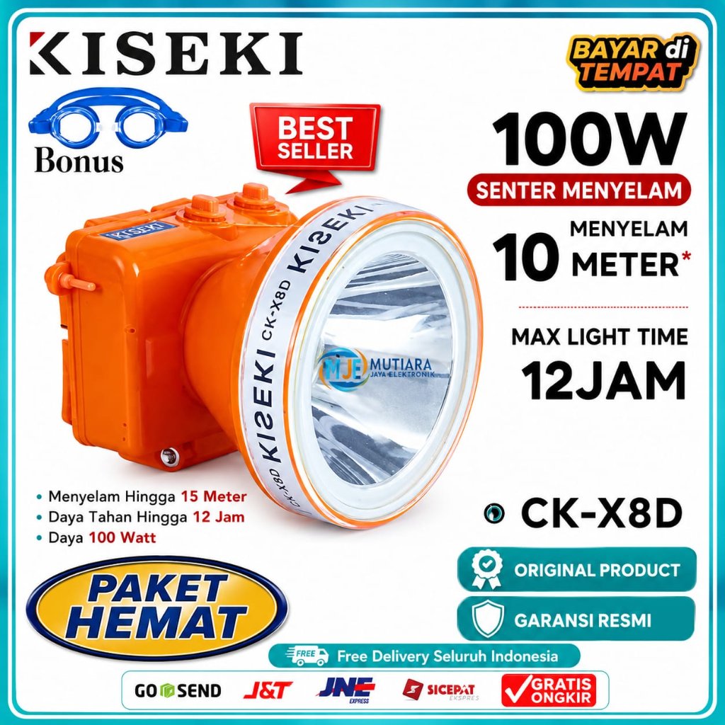 COD~SENTER KEPALA KISEKI CK X8D 100WATT, SENTER HEAD KISEKI 100W, SENTER SELAM KISEKI 100WATT CK X8D