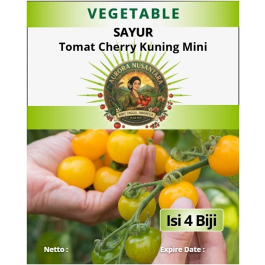 Bibit Unggul Indonesia Tomat Cherry Kuning Mini|Biji Benih Tomat Cherry Kuning Mini |Tomat Cherry Ku