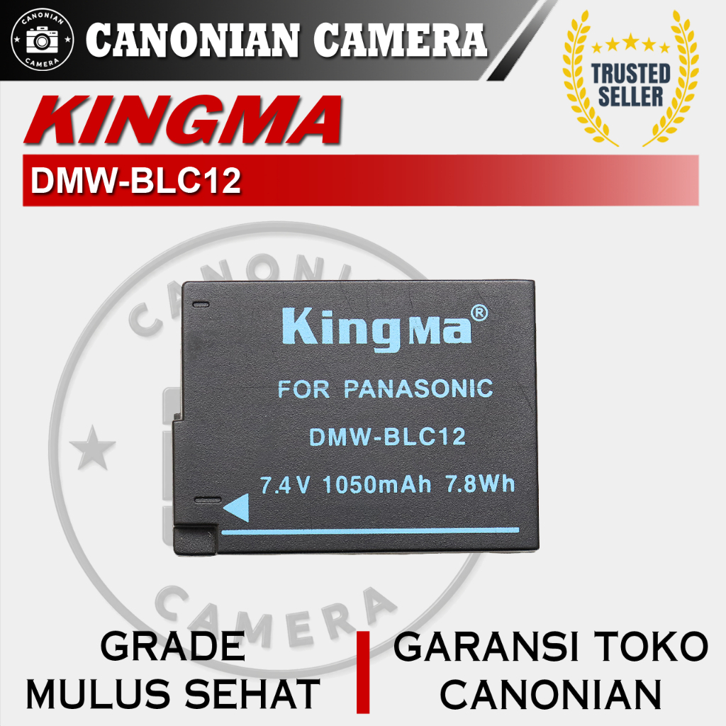Baterai Battery Kingma DMW-BLC12 Second For Lumix Panasonic G5/ G7 / G85 / FZ200 / FZ1000