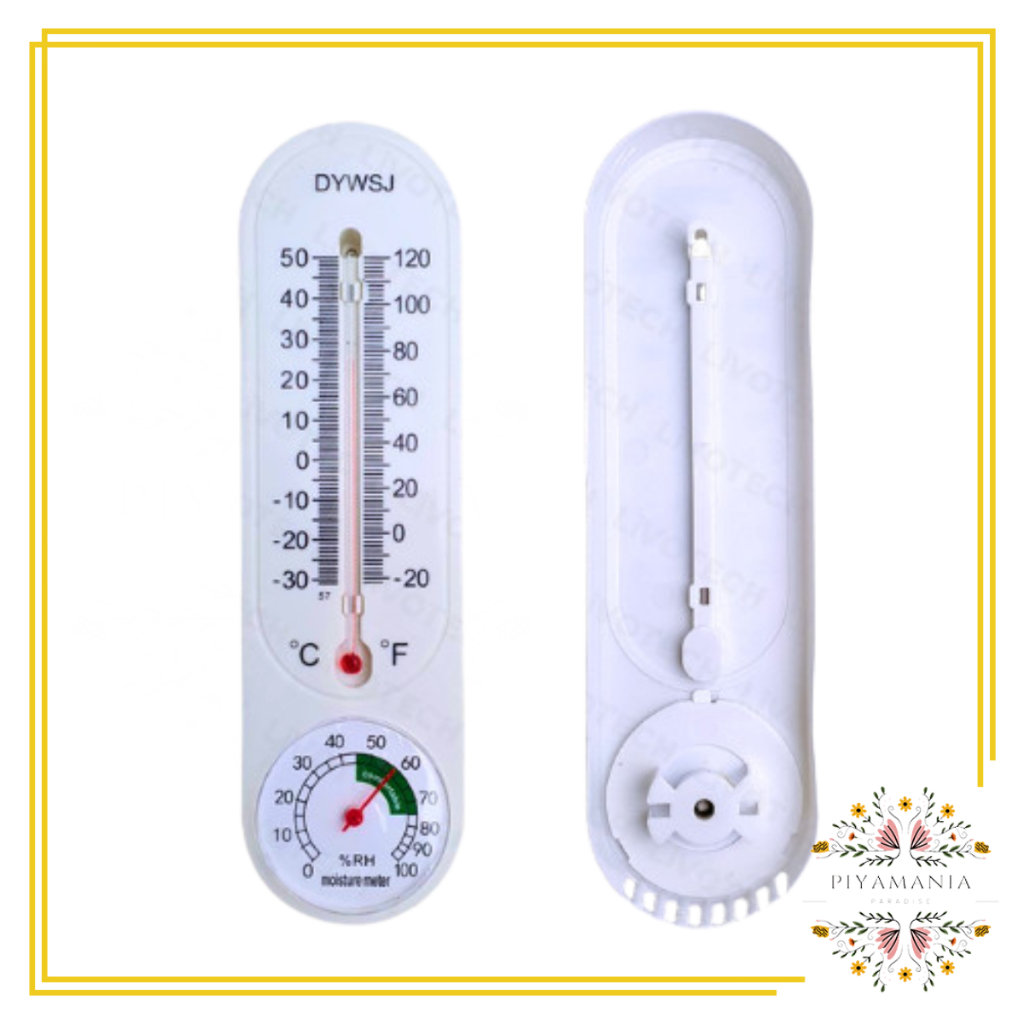 PIYAMANIA Thermometer Hygrometer Analog Raksa DYWSJ Termometer Higrometer Ruang