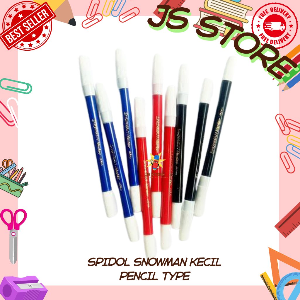 Spidol Snowman Kecil Pemanent Marker  / Spidol Snowman Pencil Type / Spidol Snowman Kecil