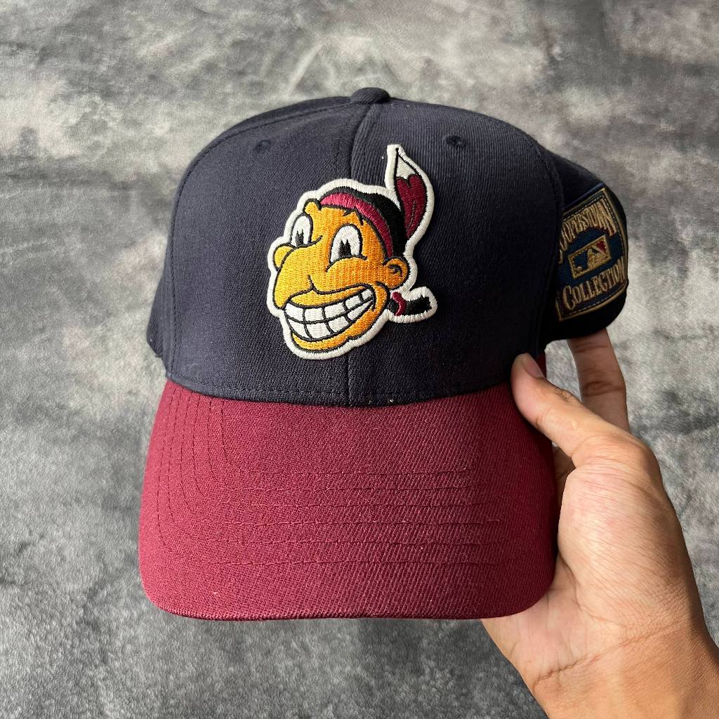 Topi MLB Clevelend Indiana CLEV Hitam Cap Major League Baseball Original