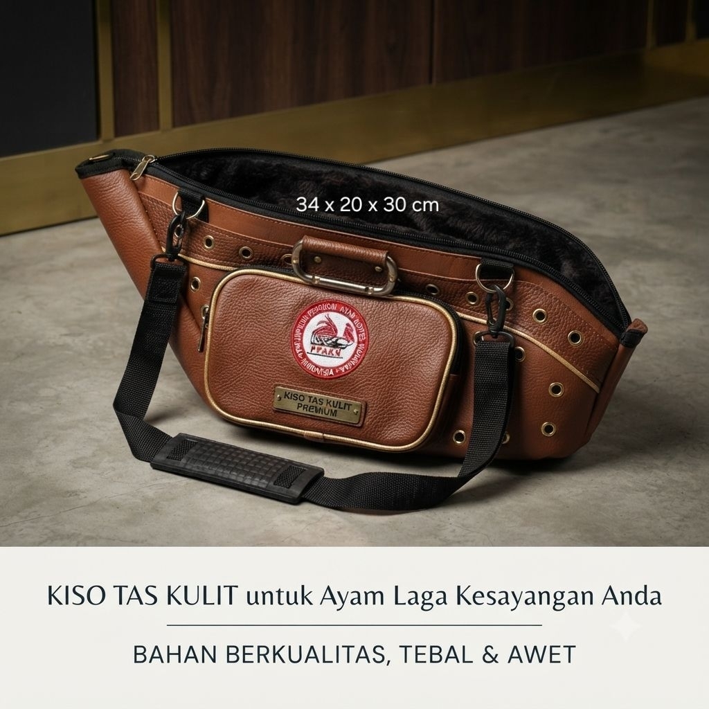 TAS KISO Ayam Jago Bahan KULIT PREMIUM - Tas Ayam Bangkok