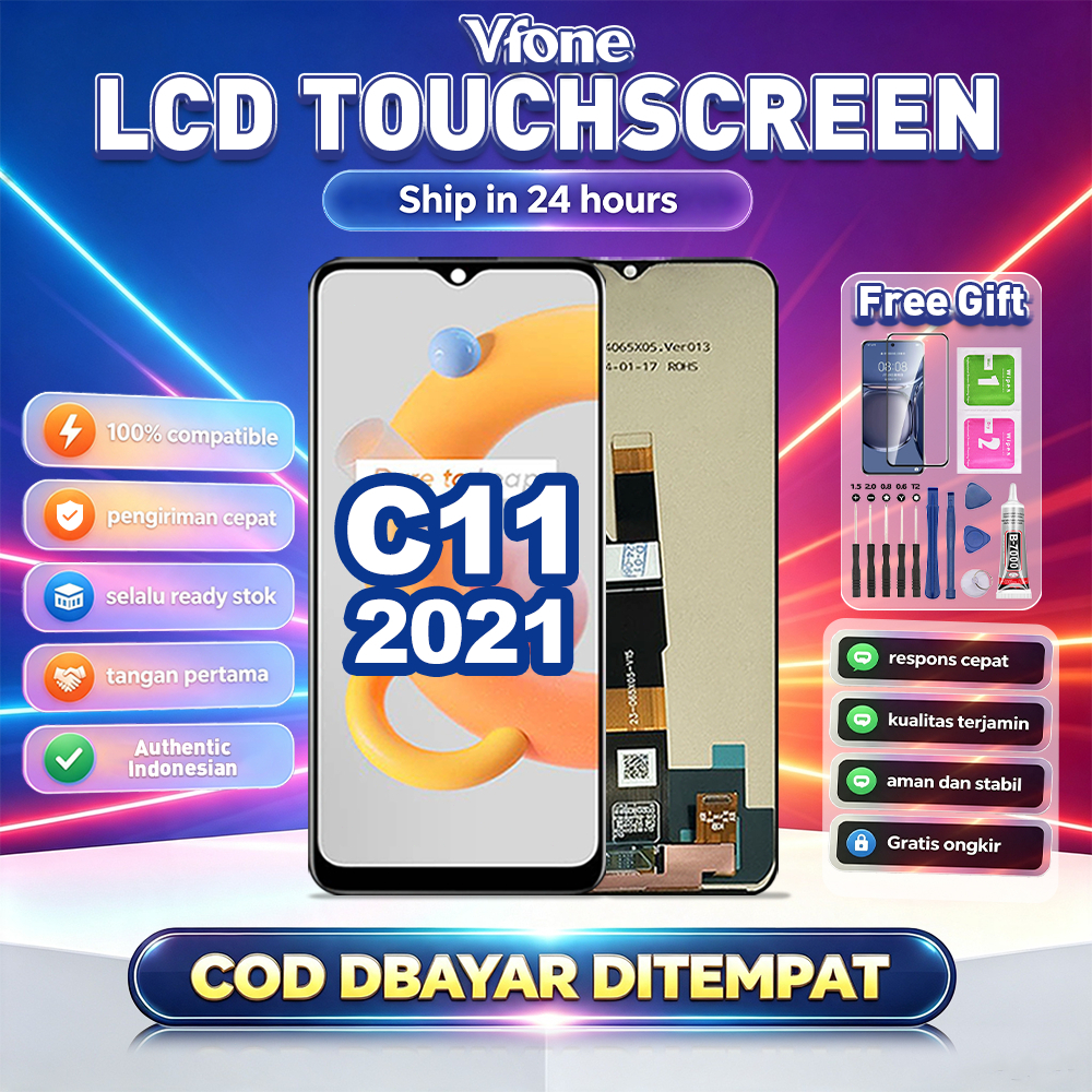 Vfone LCD FOR Realme C11 2021 Touchscreen Fullset Replacement LCD Kompatibel Untuk Glass Touch Scree