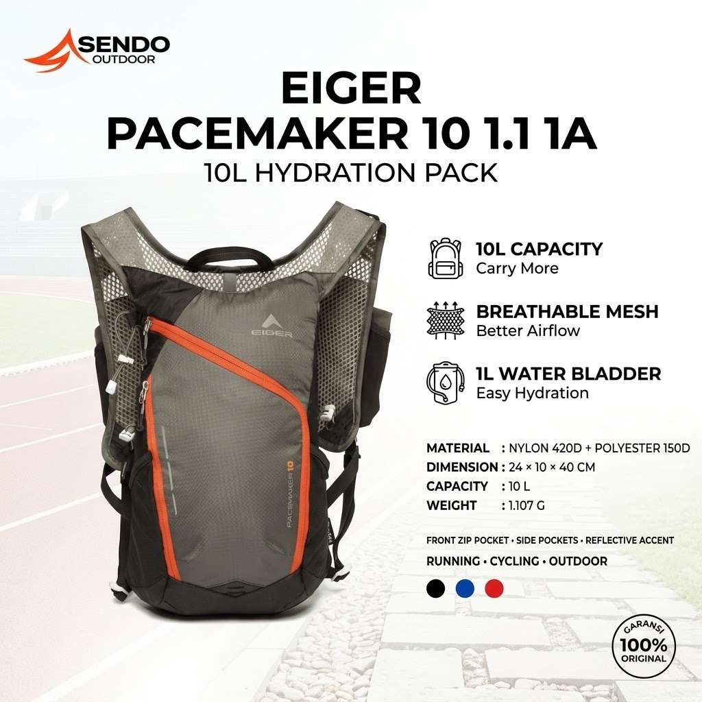 EIGER PACEMAKER 10 HYDROPACK Black
