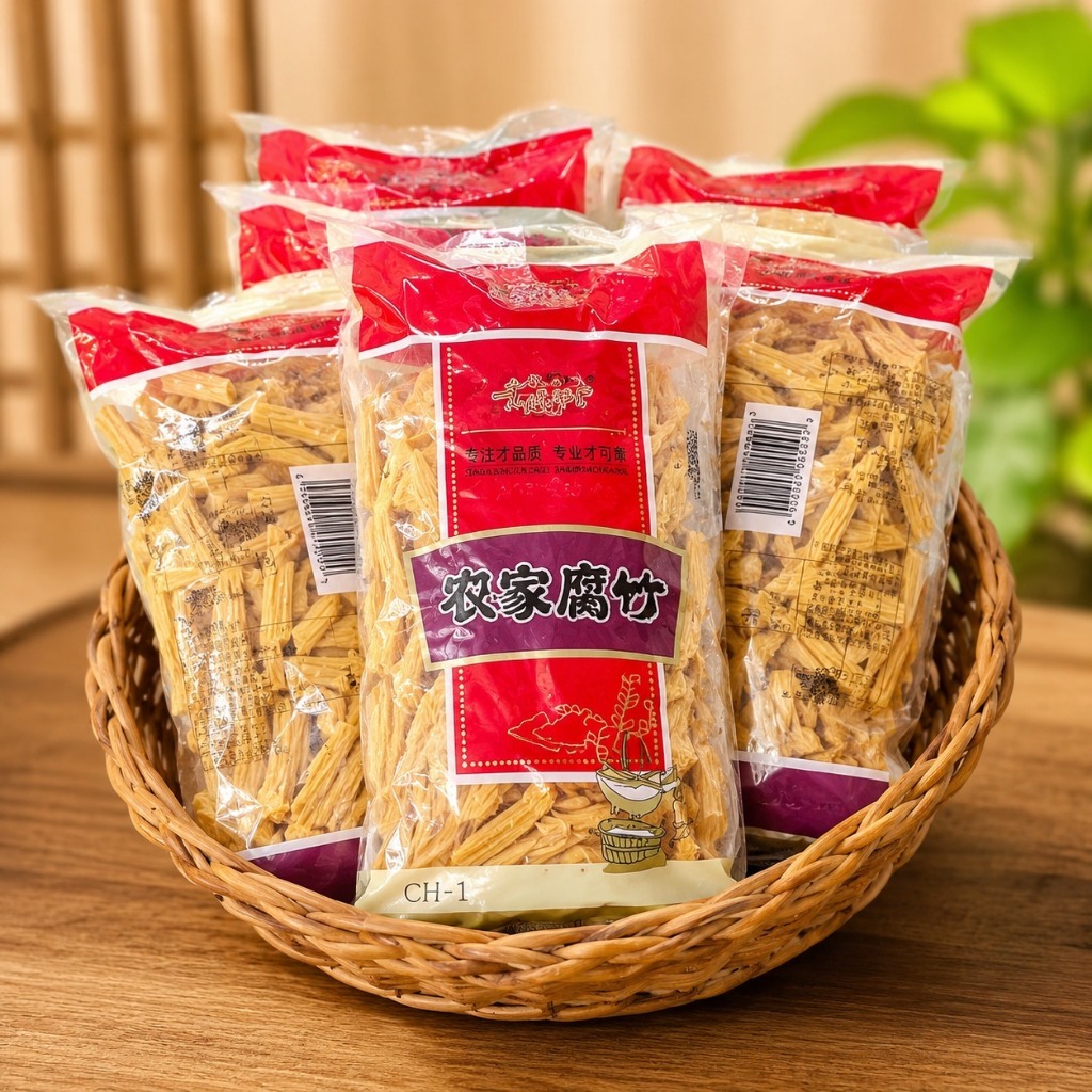 Fu Zhu Kulit Tahu Kering Kuning 1,75 kg - 100% Halal
