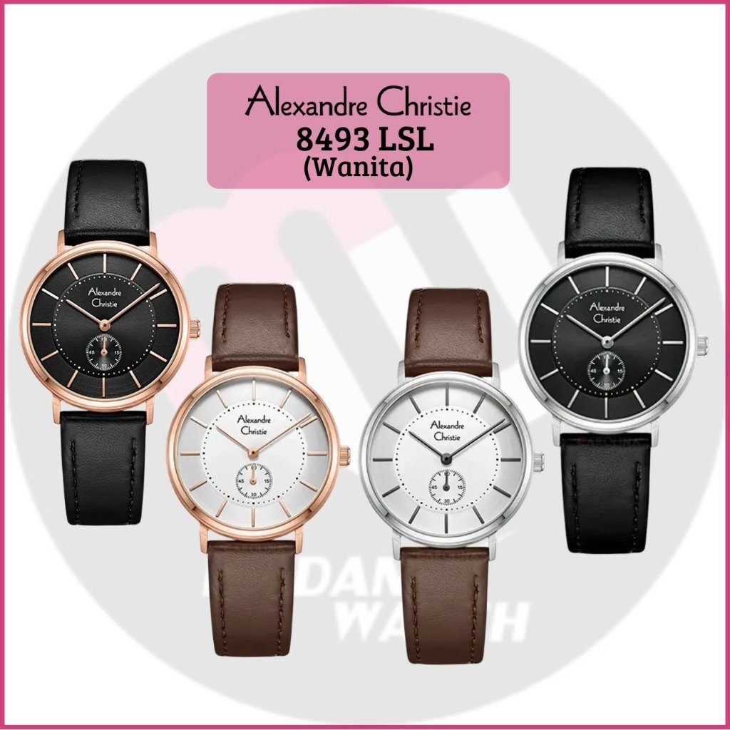 Jam Tangan Wanita Analog Alexandre Christie 8493LS AC8493 AC 8493 LS 8493 Original Garansi Resmi