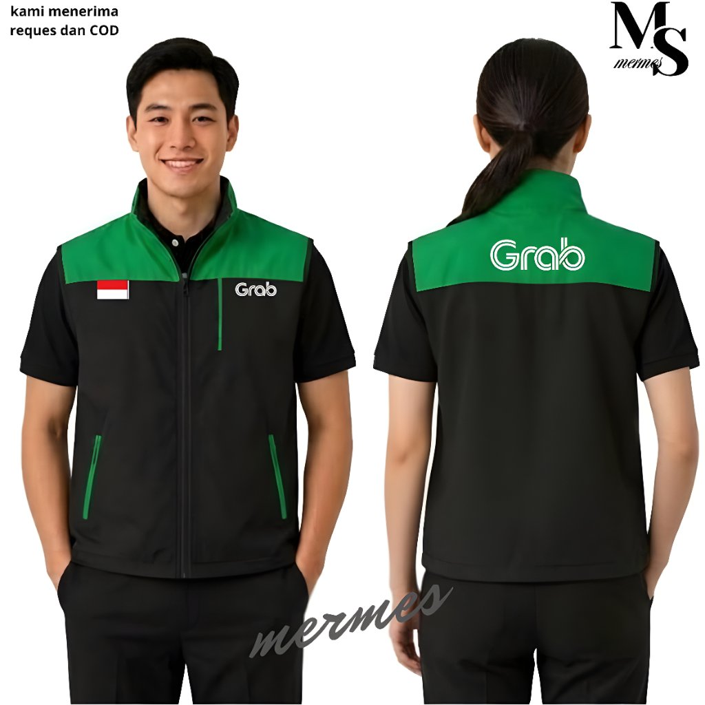 New Produk  Rompi Outdor Ojol Grab Rompi Motor Ojol Rompi Ojol Grab Original Tebal Adem Murah Bisa C