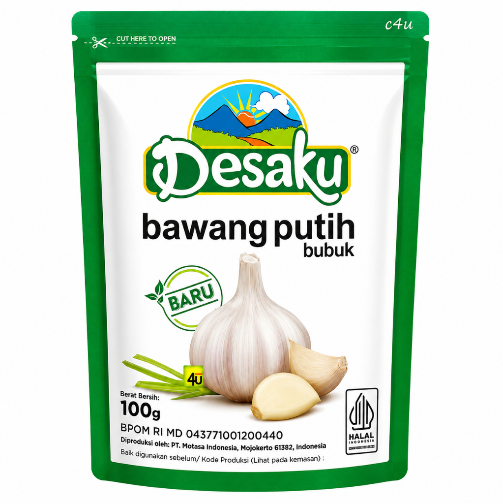 Desaku Bawang Putih Bubuk 100g / Garlic Powder Kemasan Pouch Refill Sachet