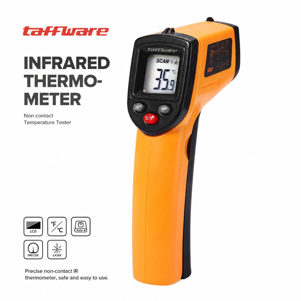 Taffware Thermogun Thermometer Industrial Laser Infrared