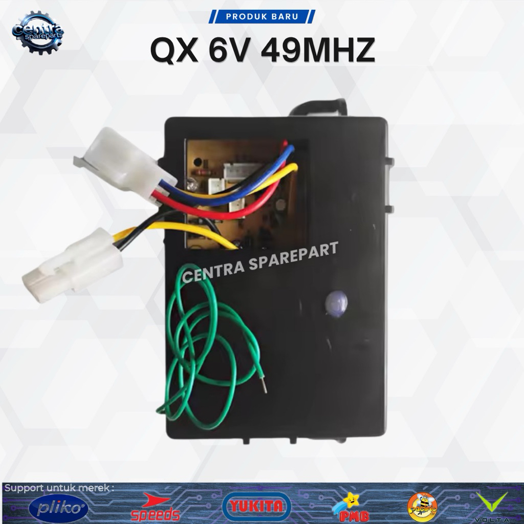 Receiver + Remote QX 6V 49MHz Mobil Mobilan Aki Anak Modul Remote Control 6 Volt Reciver Mobil Maina