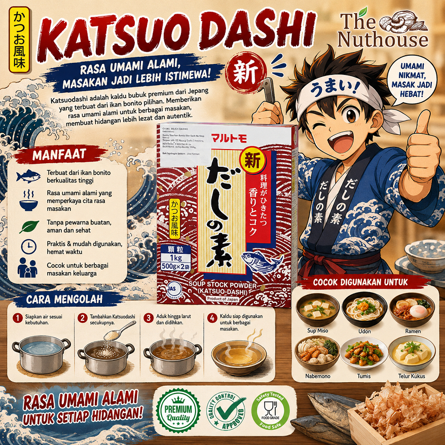 MARUTOMO Shin Dashi No Moto Katsuo / Bumbu Rasa Ikan Bonito / Katsuo Dashi / Soup Stock Powder