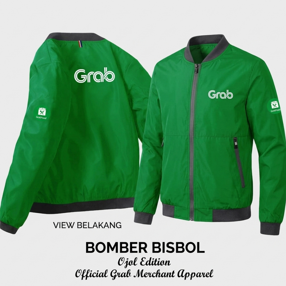 Jaket Driver Grab Pria Ojek Online Outdoor