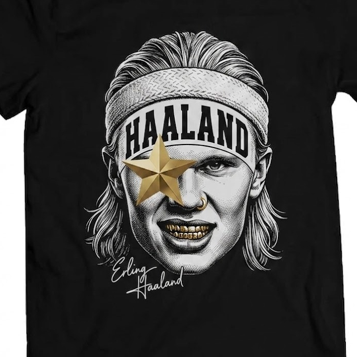Tshirt Football Figure - Erling Haaland - Combed