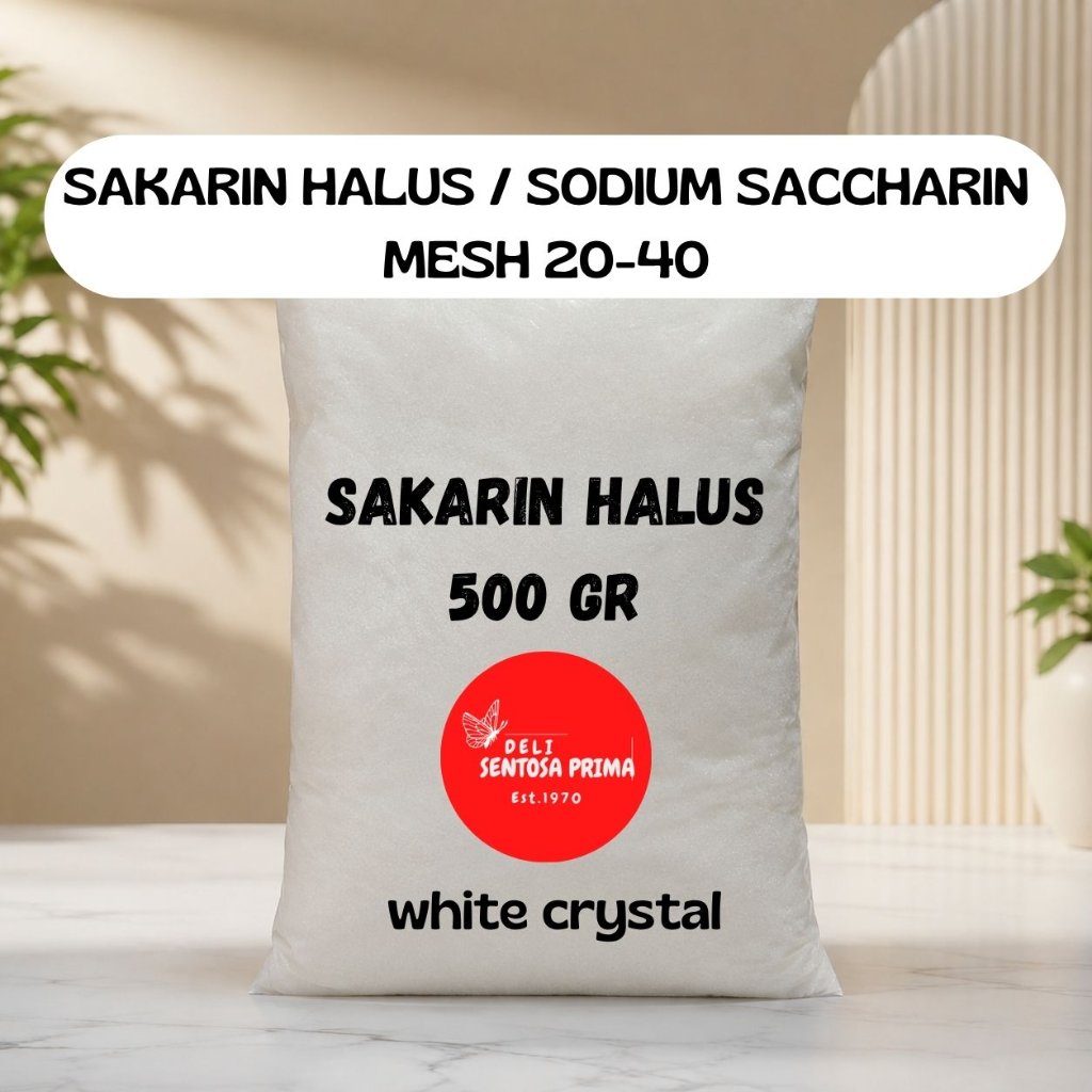 Sakarin Halus / Sodium Saccharine Mesh 20-40 Pemanis Buatan Biang Gula 500 Gram