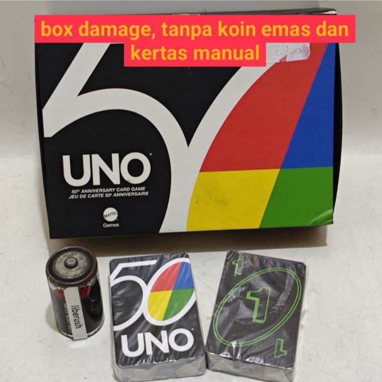 Minus coin Uno premium 50th anniversary edition card game board