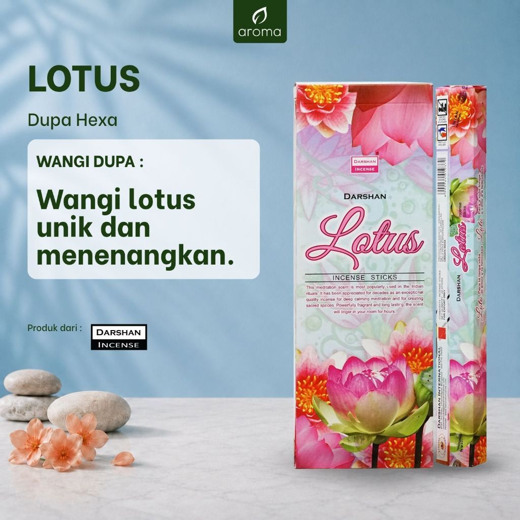 Dupa India Aromaterapi Hexa - Darshan Lotus