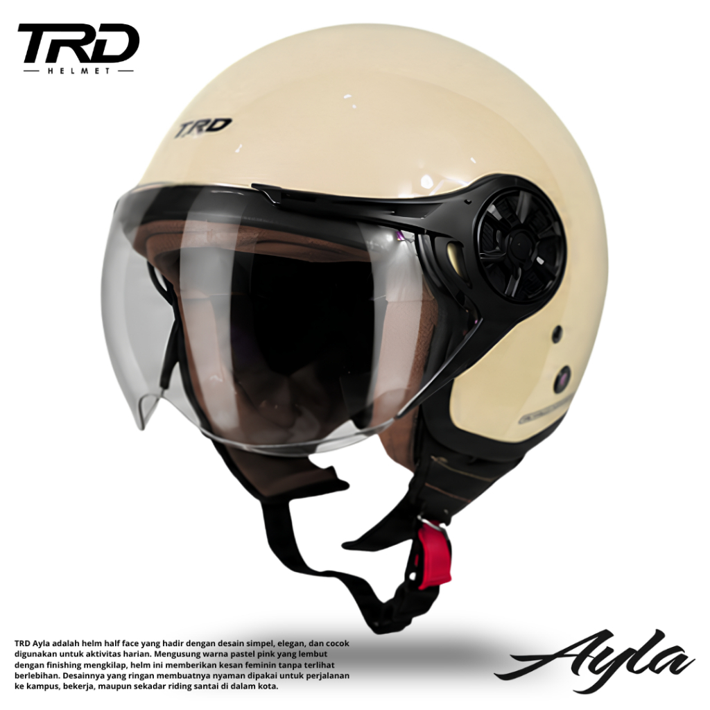 Helm TRD Retro Hijab Original SNI Remaja Dewasa Pria Wanita