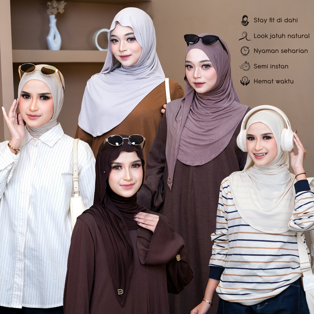 Pashmina Instan Kaluna Jersey dan kaluna bamboo by Daffahijab